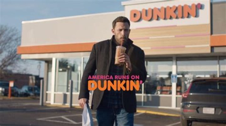 The commercial featured Ben Affleck working in a drive-thru Dunkin' Donuts 